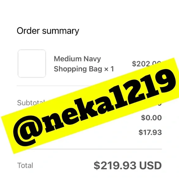 Medium Navy Telfar Bag - Picture 5 of 5